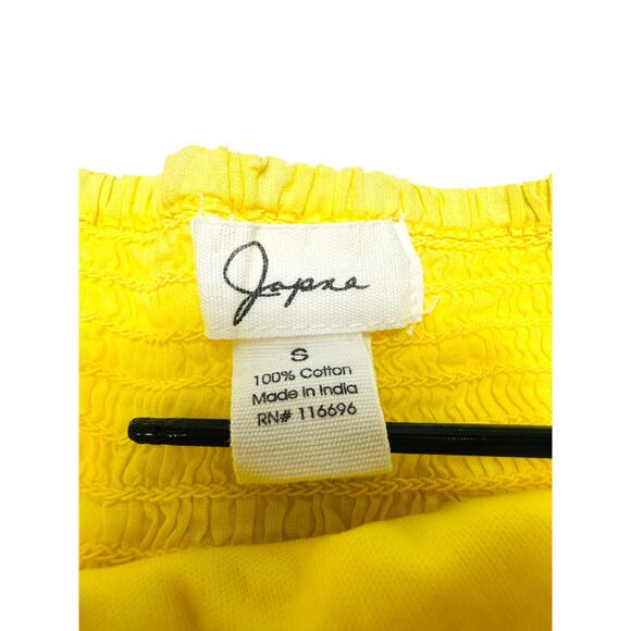 Japna Yellow Eyelet Embroidered Romper SIze Small - Picture 7 of 7